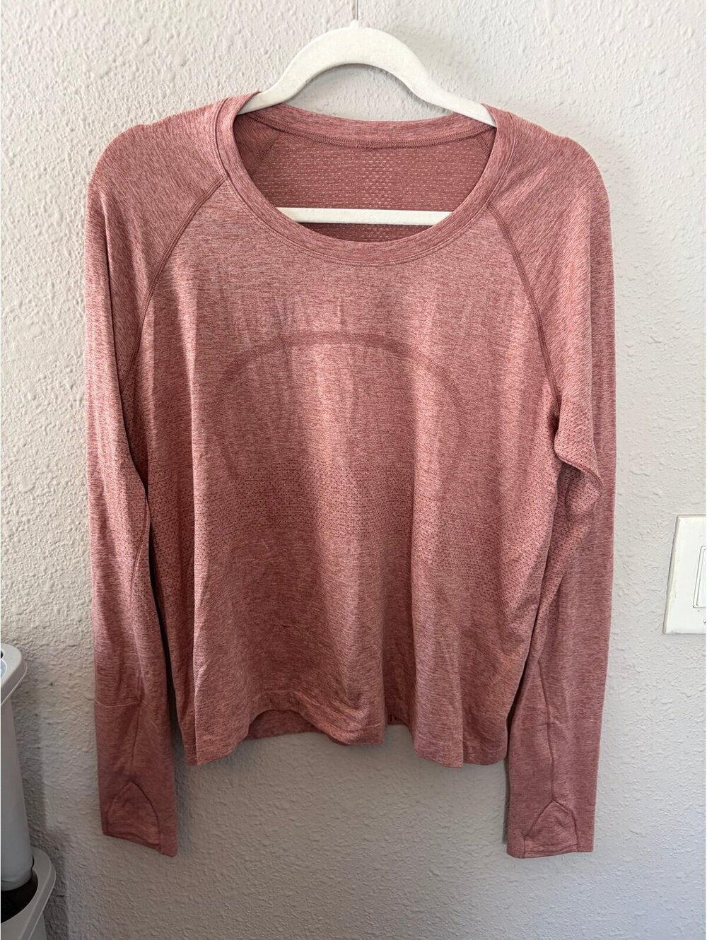 Lululemon Swiftly Tech Long Sleeve 2.0 Waist Length Pink size 14. EUC. $78 retai